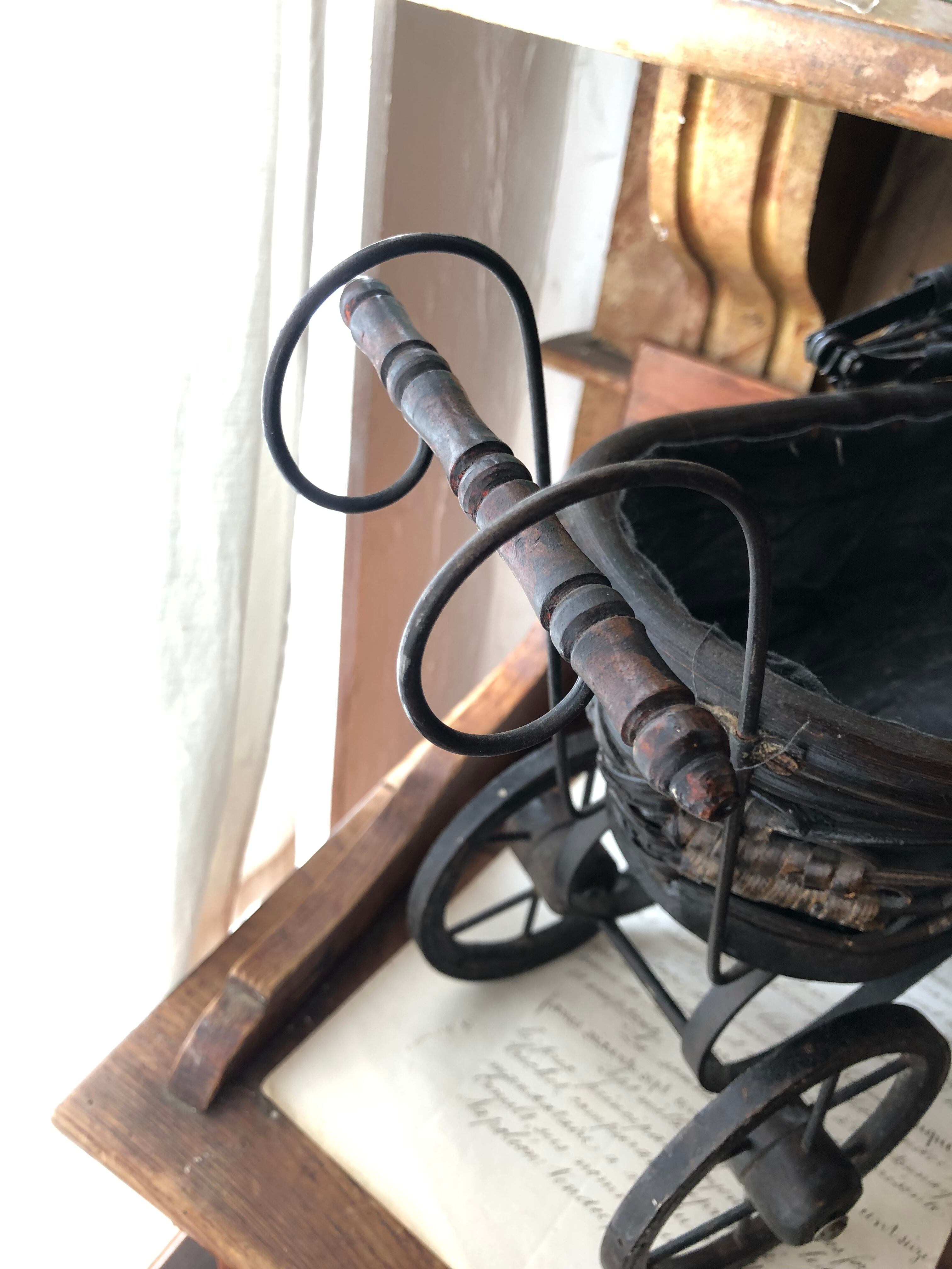 ドールカート ベビーカー レトロ ブロカント ドール用ベビーカー 乳母車 車輪 | Brocante de La Cocotte （フランス