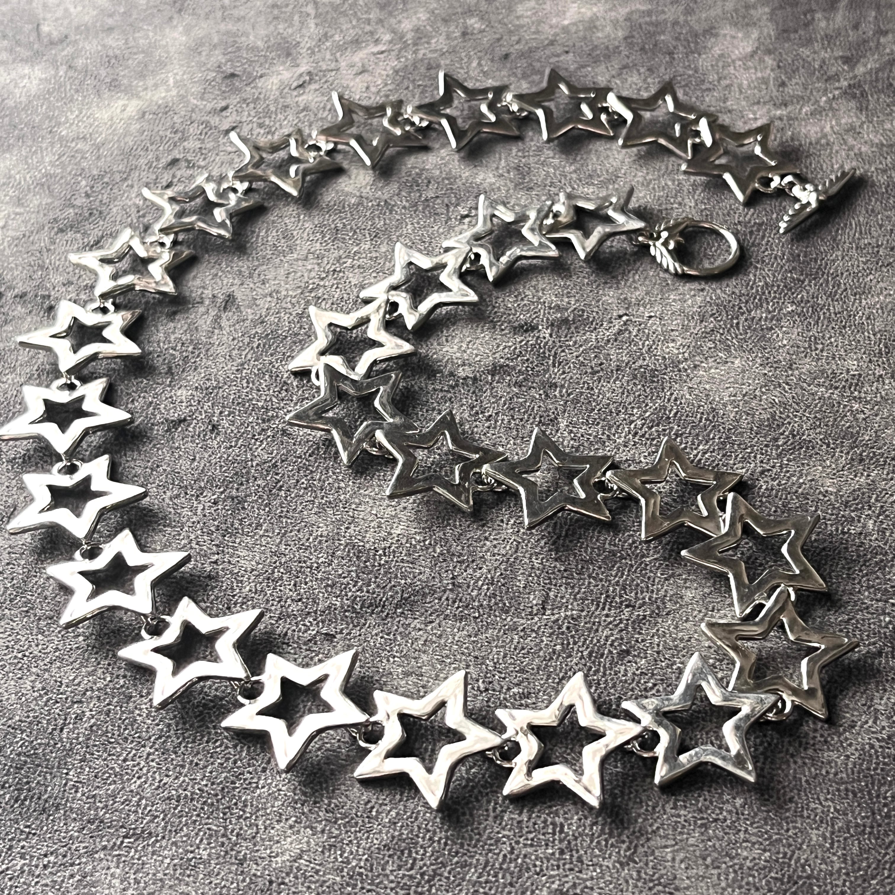 Silver Star Necklace/27個の星のネックレス