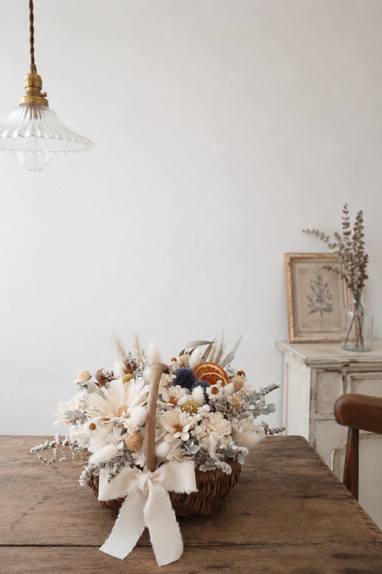 dried flower basket