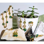 BUBBLE  *emerald*  -orecchini-