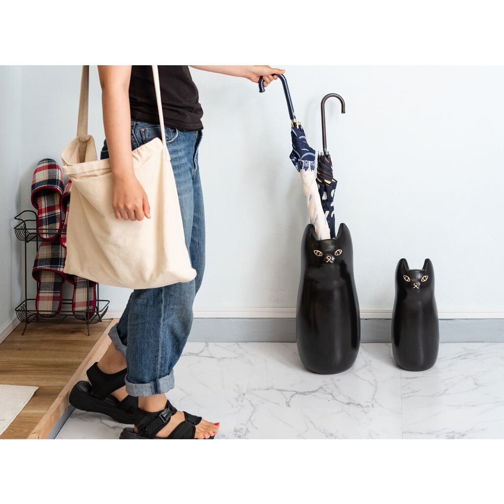猫型陶器傘立て 楽天市場】傘立て ネコ 34.5cm 陶器 （ 傘たて 猫 玄関収納
