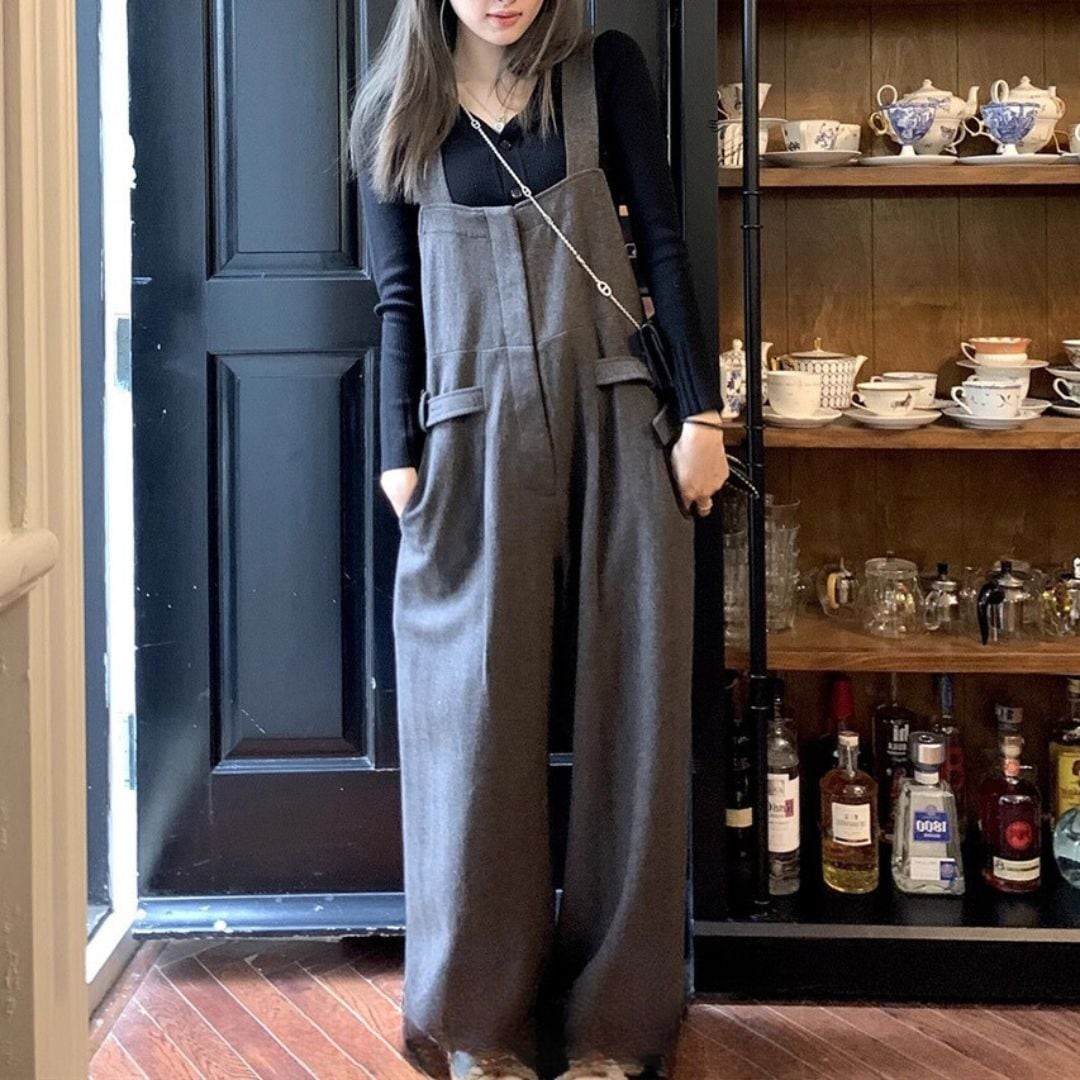 Loose salopette pants OP0243