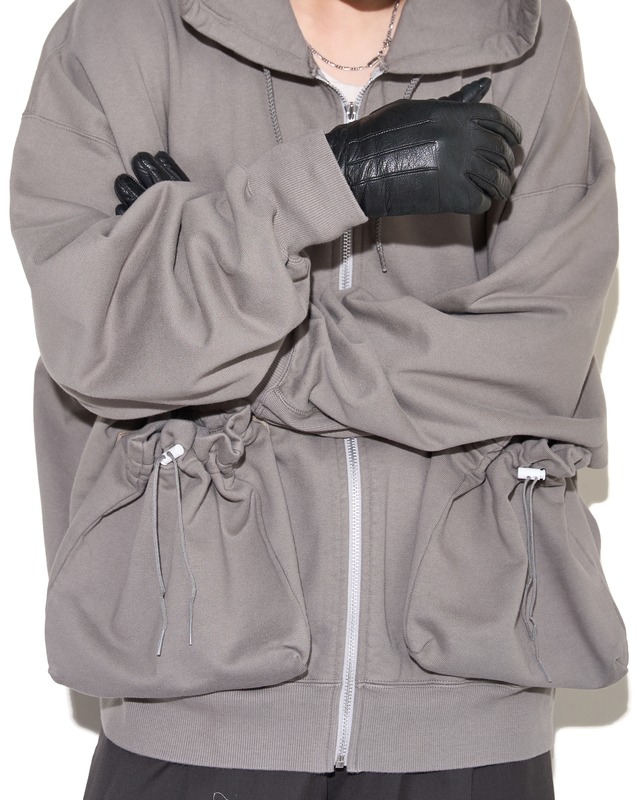 refomed "KINCHAKU ZIPUP HOODIE"〔GRAY〕"