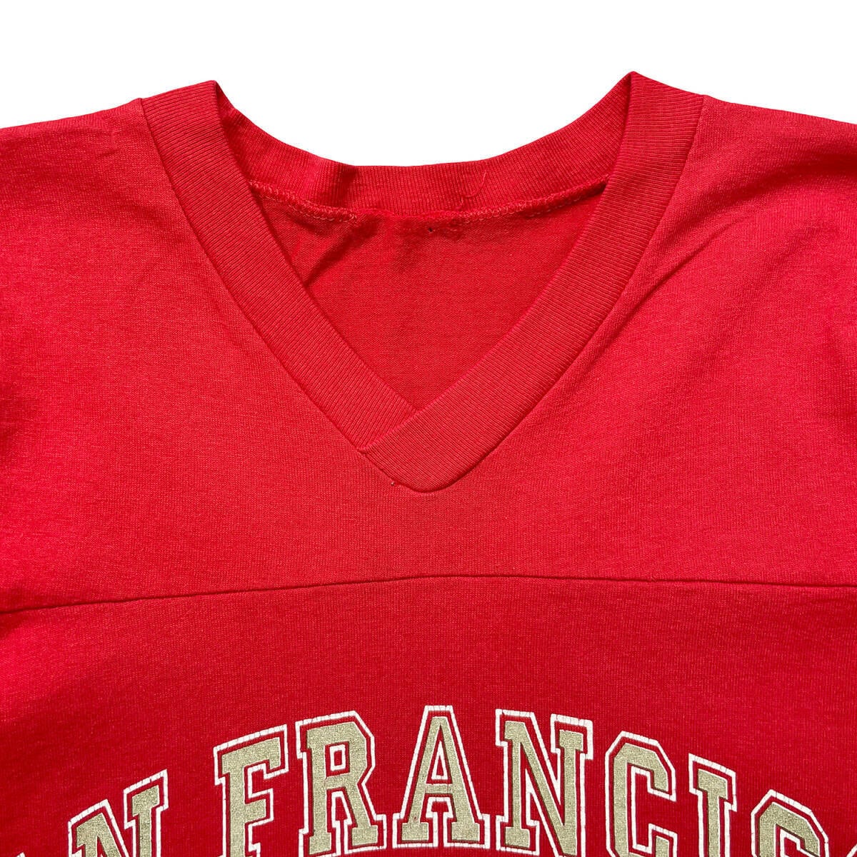 古着 90S LOGO7 ロゴセブン NFL サンフランシスコ49ERS Vネック