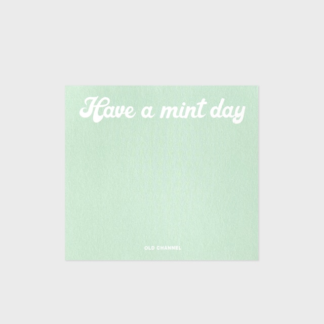 [OLD CHANNEL] SQUARE MEMO PAD (Mint day)