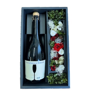 【ギフト】TSINANDALI ESTATE BRUTスパークリングワイン+プリザードフラワー　（GF1500)