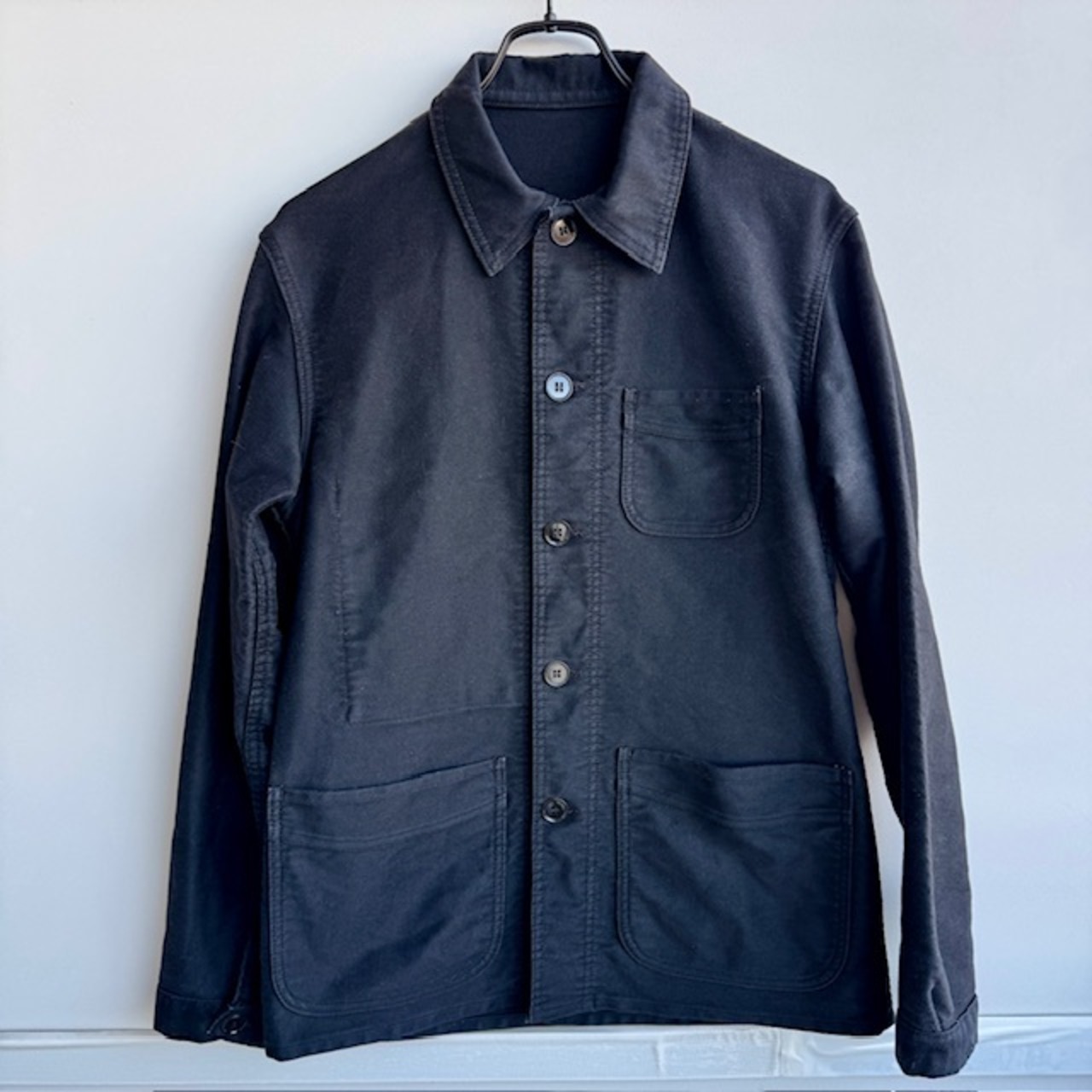 French ブラックモールスキンジャケット 50s〜