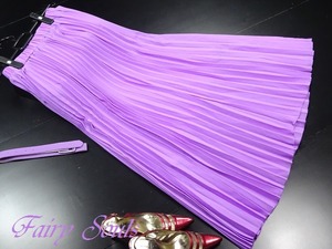 ★送料無料★フリ－☆ハイウエストシフォンプリ－ツスカ－ト(SKN9339)