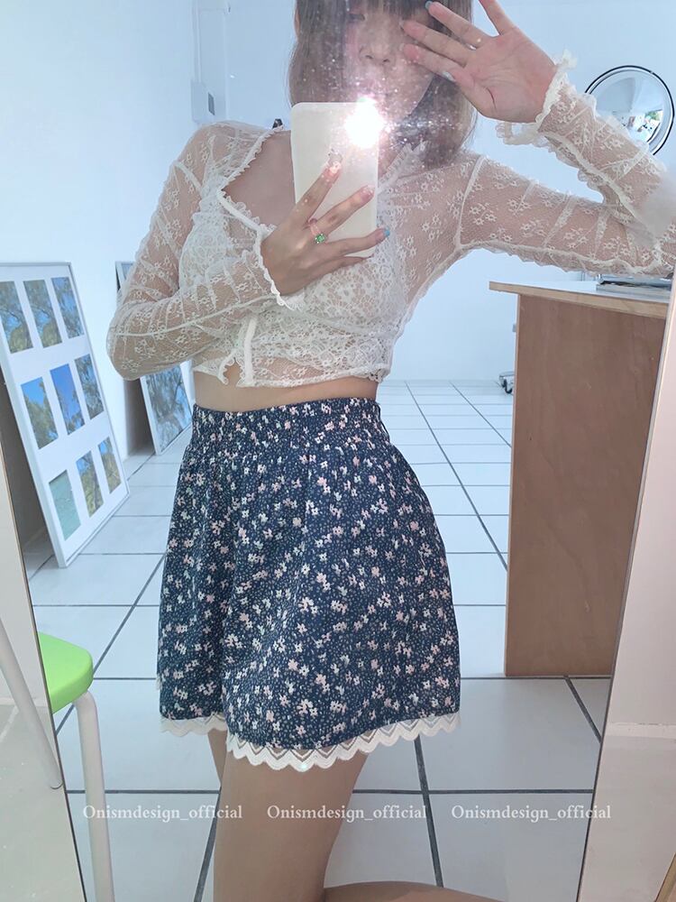 カラーレースパンツ サマースタイルルーズ薄手ショーツ 夏物 ブルマー ビッグFスモールZ韓国45317901938