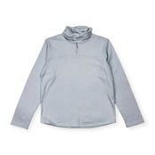 BURBERRY GOLF バーバリー ゴルフ タートルネック 重ね着風 デザイン ハーフジップ 長袖シャツ L/水色 レディース
