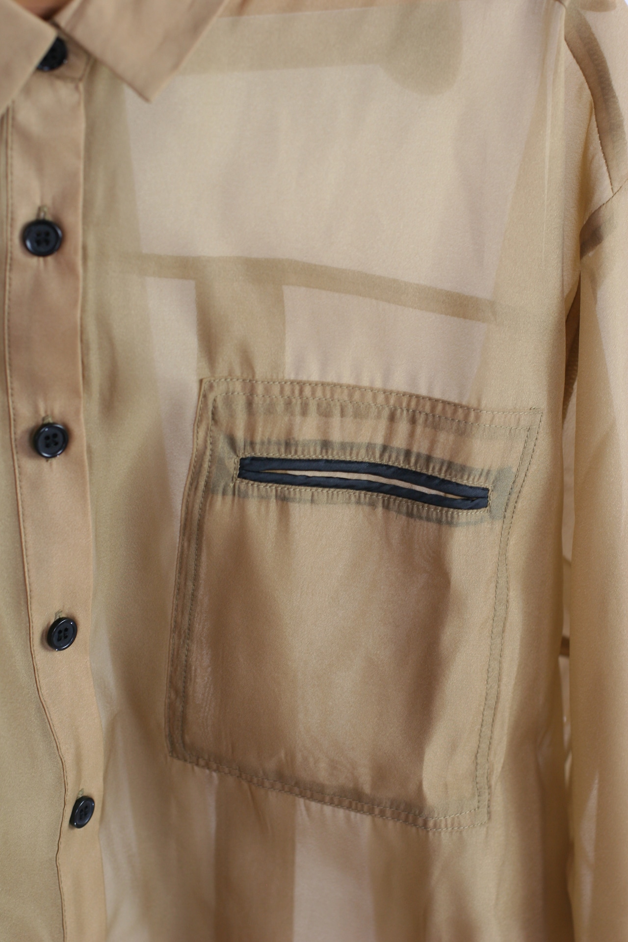 【Parc.1】Sheer Asymmetry Shirt(108-066315)