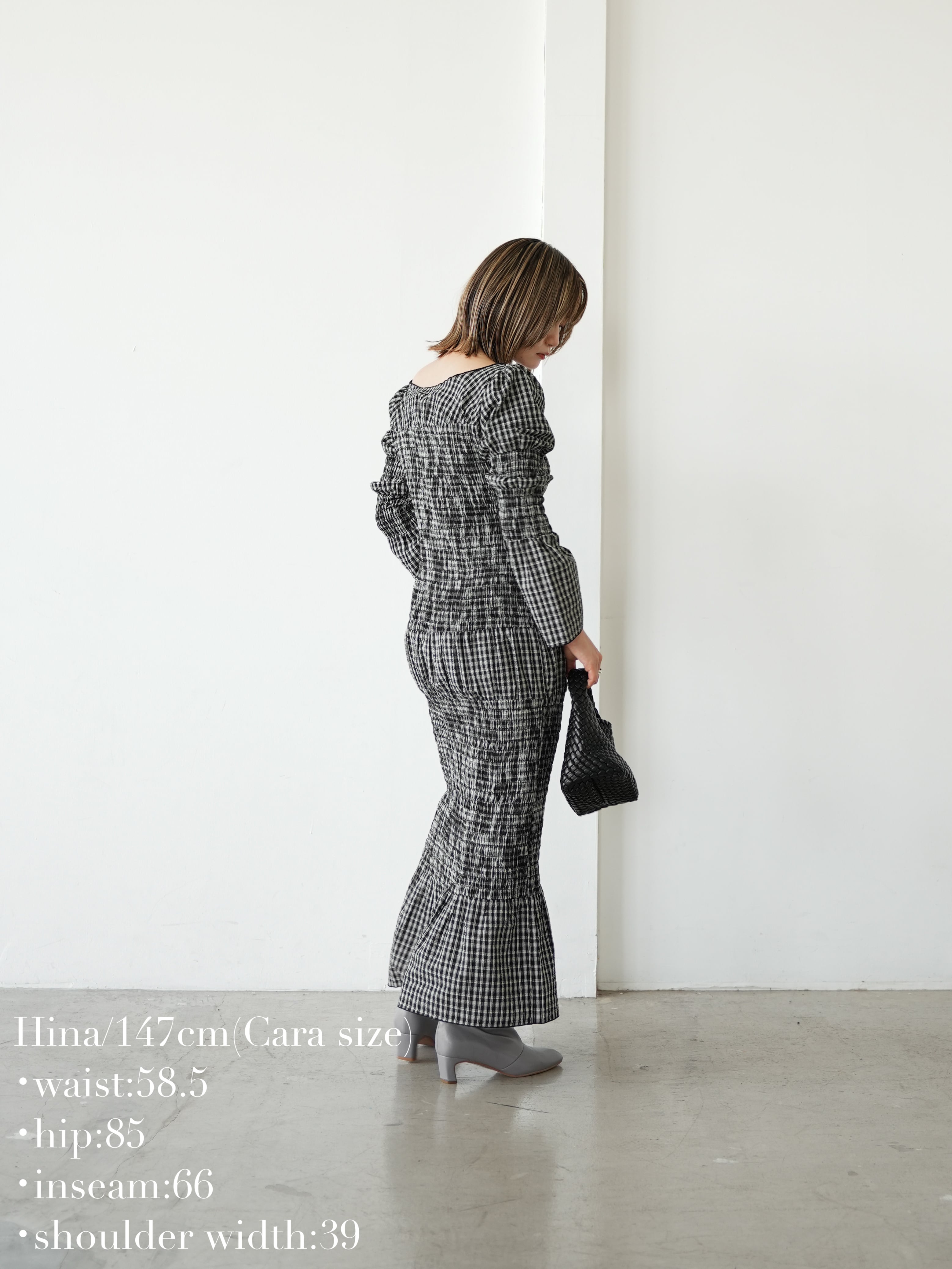 shirring bell sleeve onepiece | Katrin TOKYO