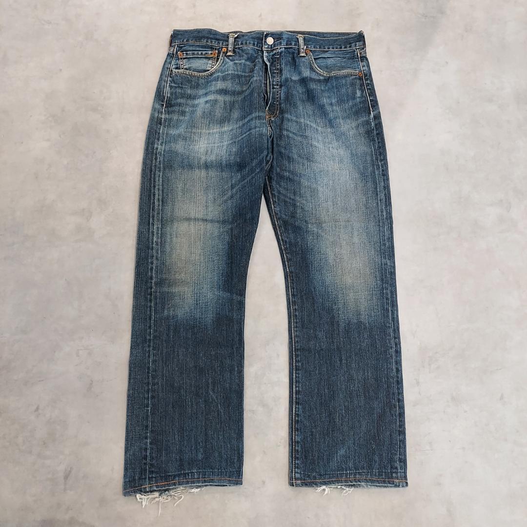 リーバイス501 Levis W36 鬼ヒゲ ハチノス 青 古着 21031 リーバイス501 Levis W36 デニム 古着 鬼ヒゲ ハチノス 20731 | fuufu
