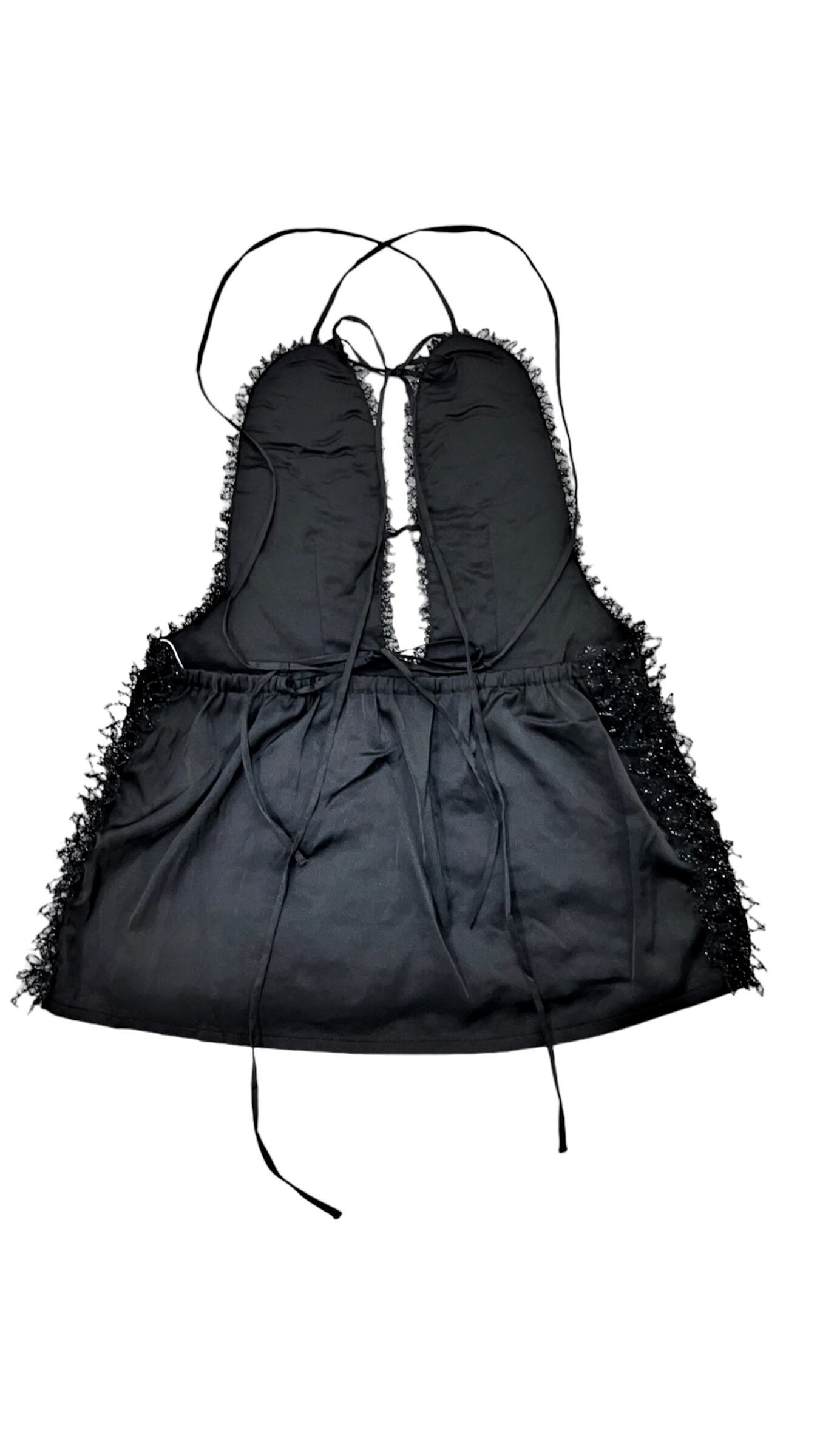 Knuth Marf】U neck tulle bustier / Black | PuKu