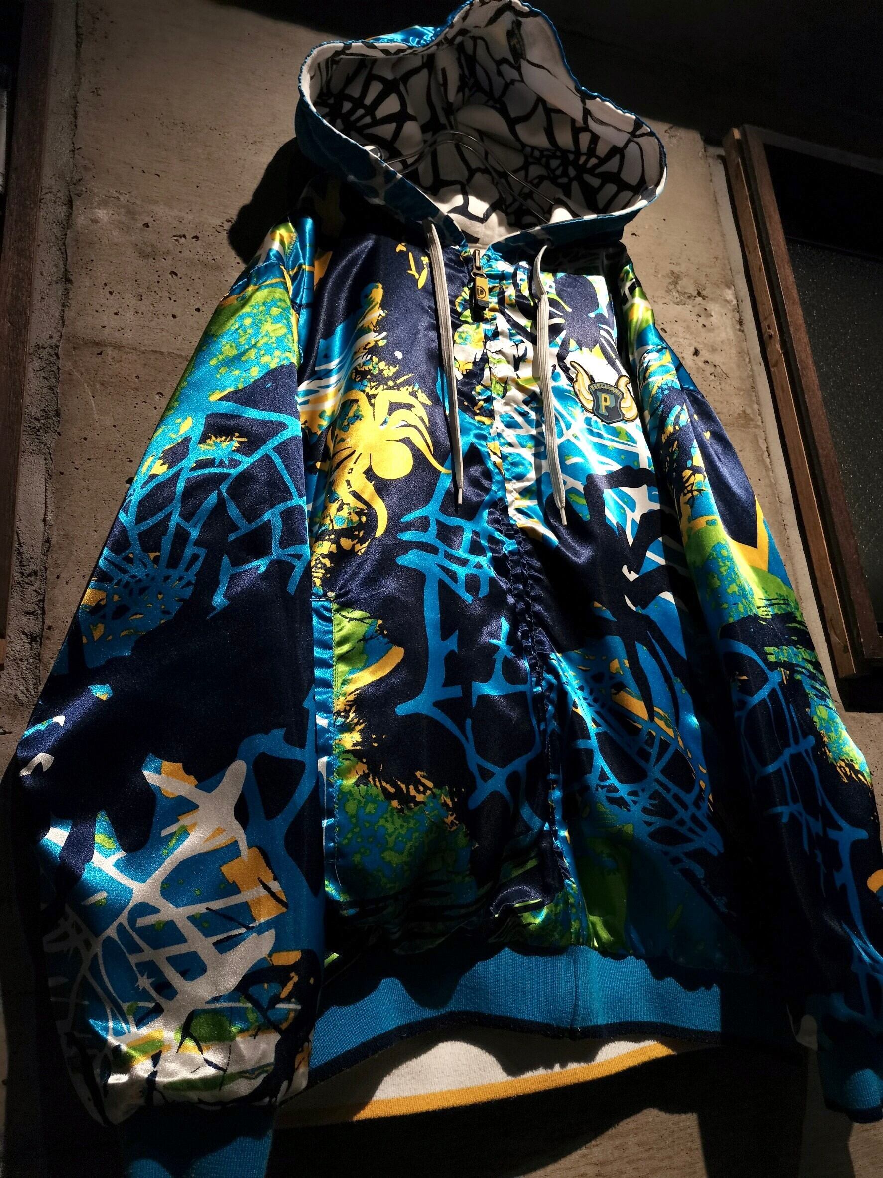 Caka】“PEPE JEANS” Reversible Spider Pattern Vintage Loose Zipup