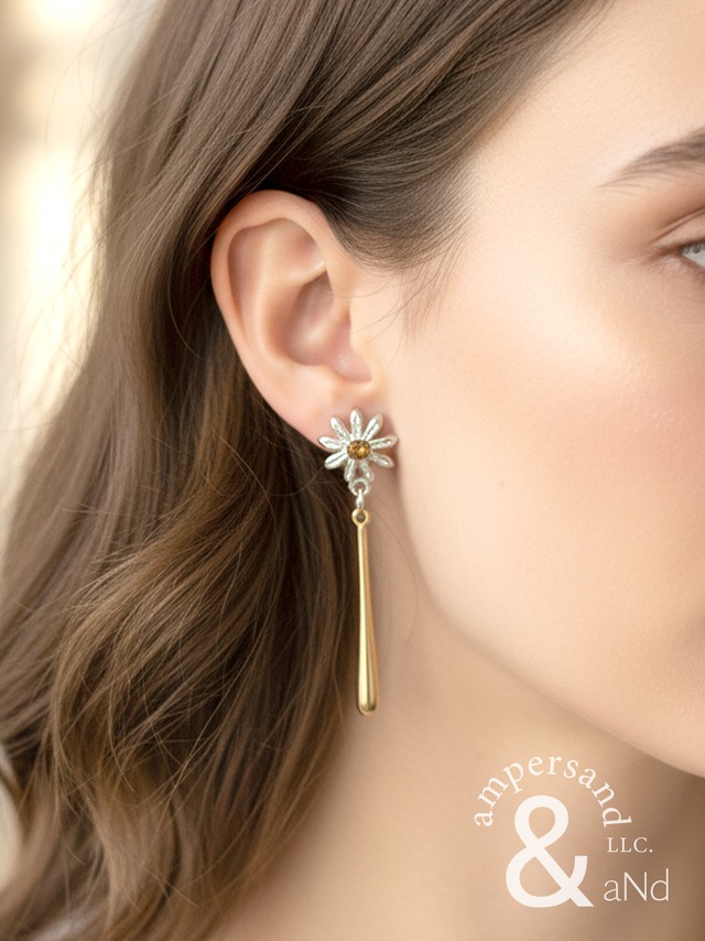 トランプ　ボールキャッチピアス（赤）