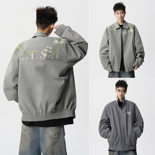 ✿秋新作！【悟シリーズ】★チャイナ風アウター★ リバーシブル 6color 刺繍 ジャケット 男女兼用 メンズ 花柄 カジュアル