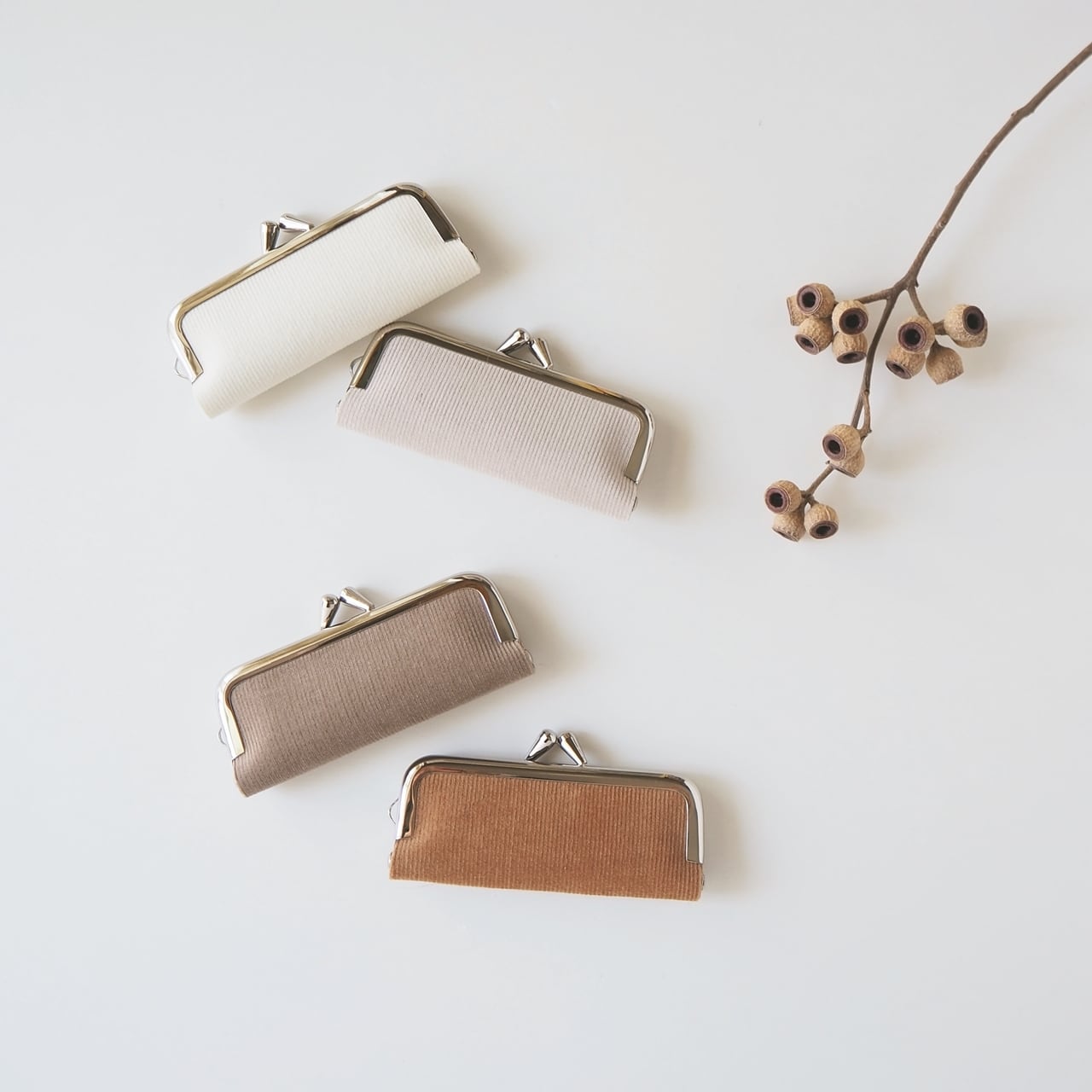 □フレンチコーデュロイのがま口印鑑ケース□ hanko case (fcod