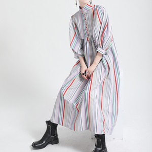 ブロックストラップワンピース A0054