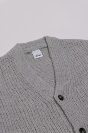 Over Sized Fluffy Off Collar Cardigan Knit