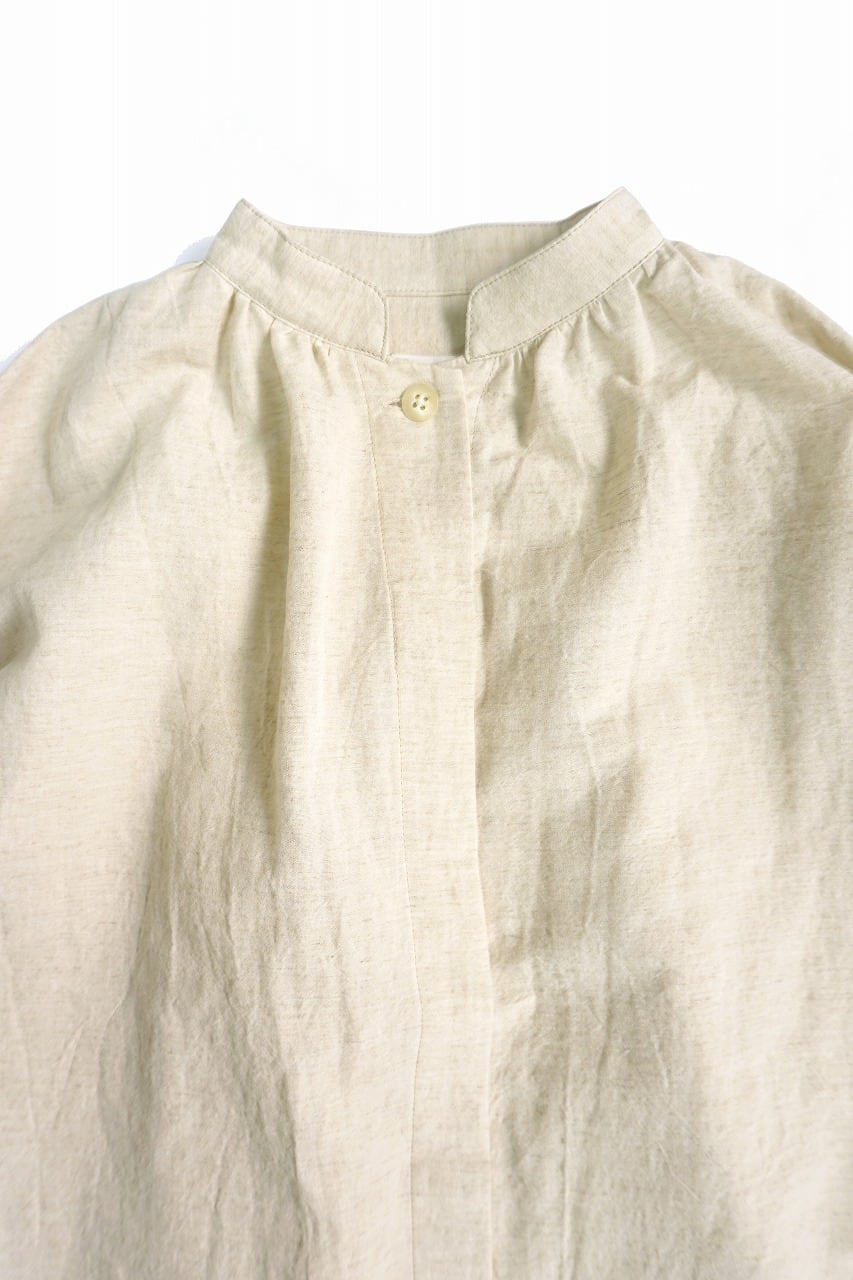 Cotton Linen Fly-Front Blouse