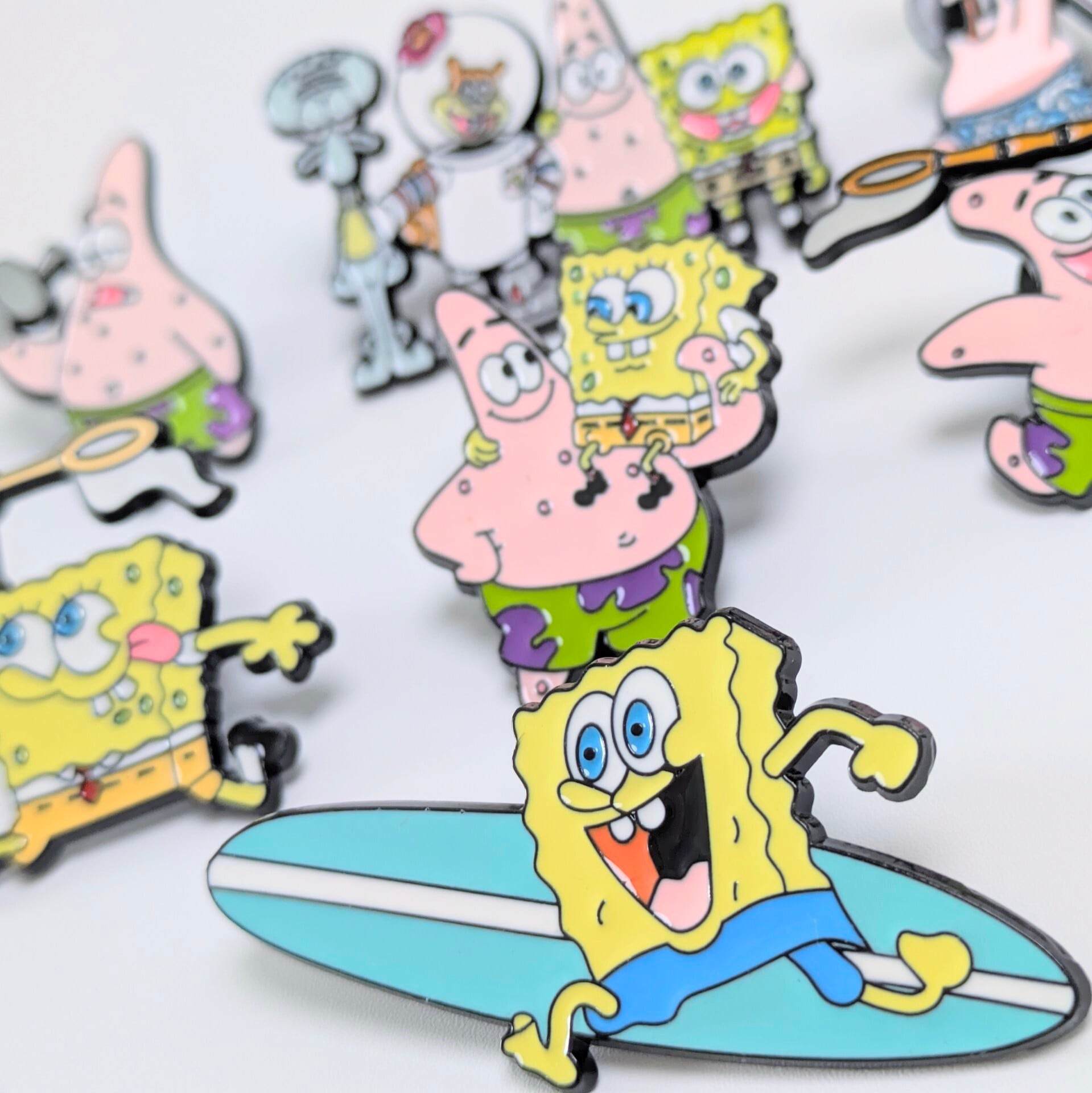 ♧送料無料！ ★ピンズ PINS★ピンバッジ 【 SpongeBob SquarePants（スポンジボブ）】ピンズ 7Pセット / ピンバッジ / PINS〚アメリカン雑貨 アメトイ〛