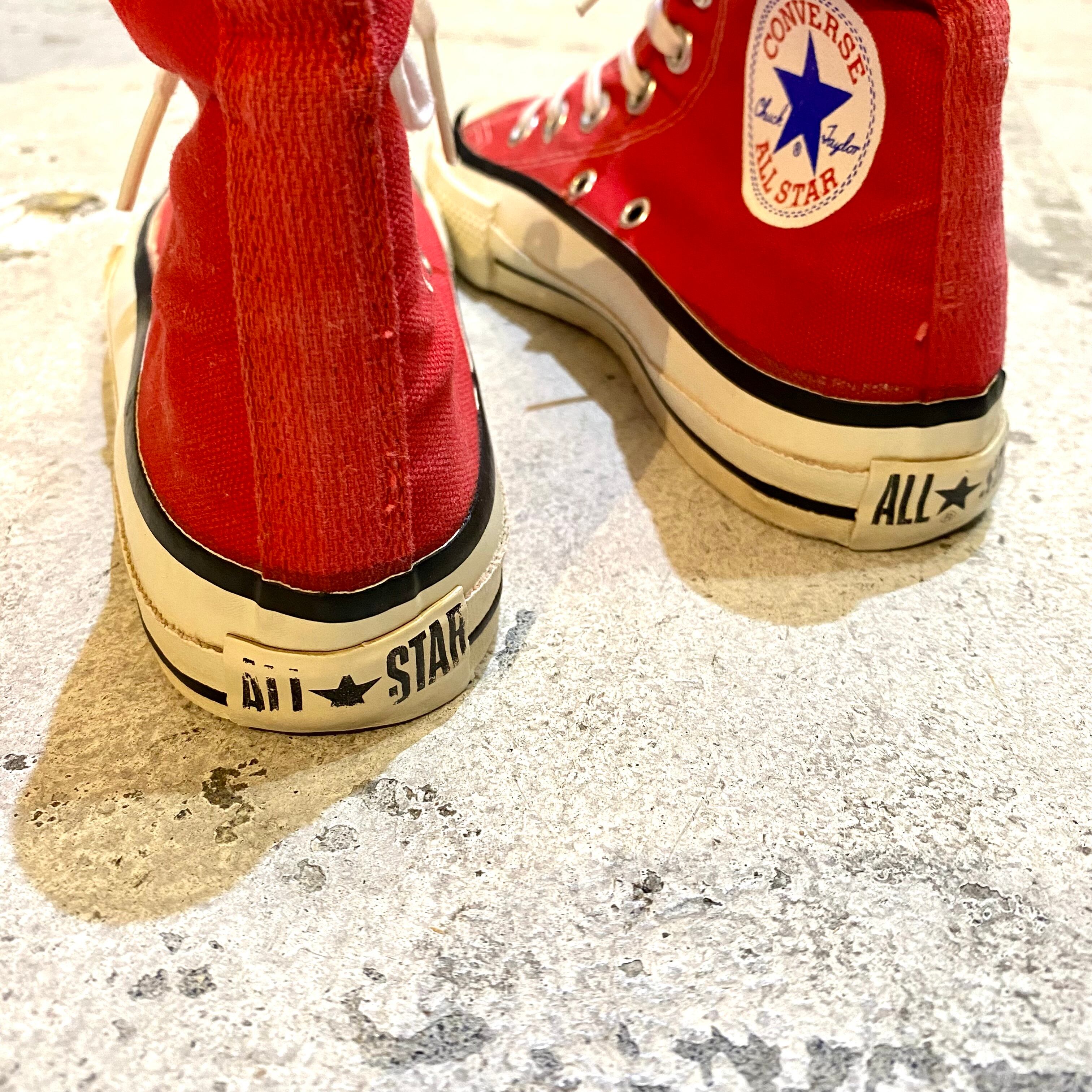 80s CONVERSE / コンバース USA製 ALL STAR HI サイズ3 1/2 レッド 