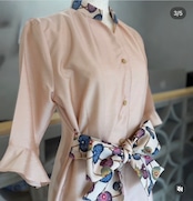 ワイドリボンkariyushiワンピース pink