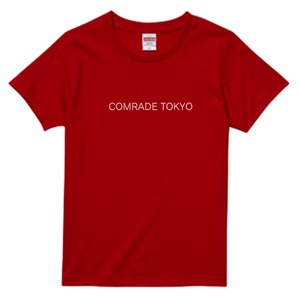 COMRADEレディースTシャツ　ワードライン【レッド】