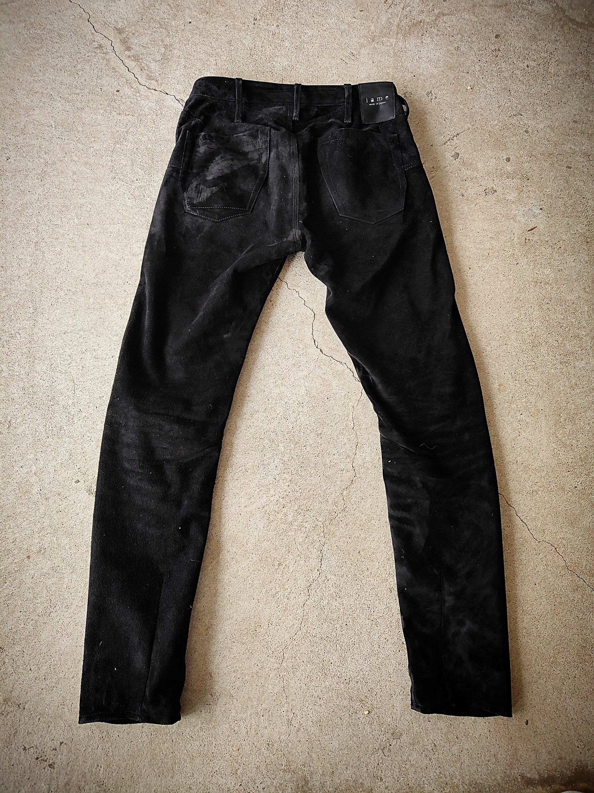 即納【iame leather pants】horse leather scar black サイズ3(2~3日