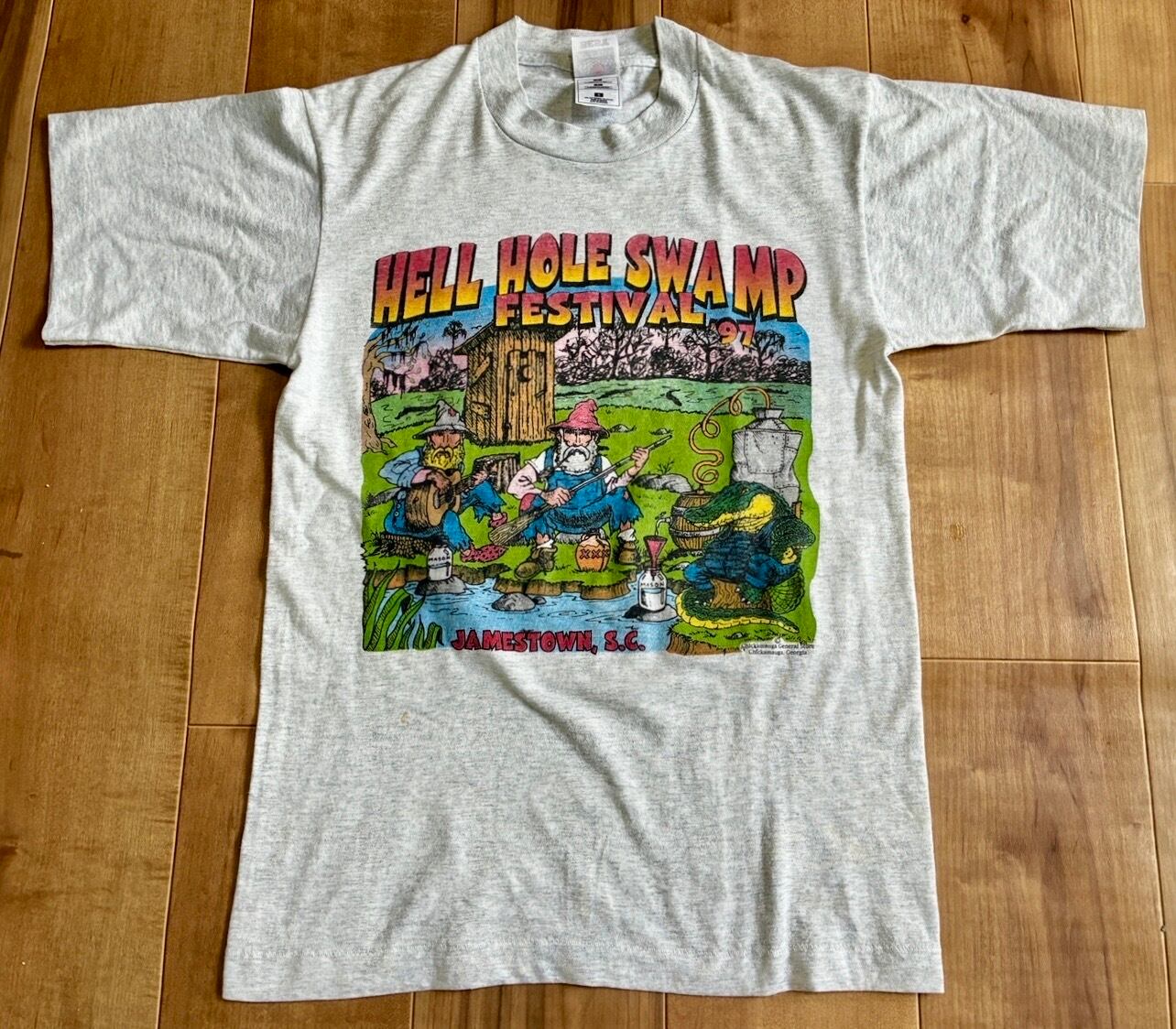 ヴィンテージ シングルステッチ HELL HOLE SWAMP FESTIVAL Tシャツ 90s