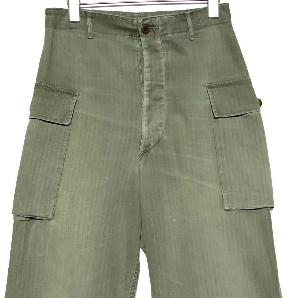 [US.ARMY M-43] Vintage HBT Field Pants [1940s] Vintage Herringbone Twill  Military Pants | beruf powered by BASE