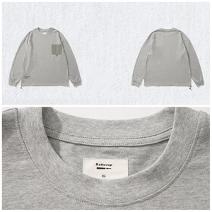 Contrast pocket long sleeve tee1532
