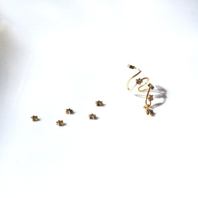 【Sale】一点物✦⋆.·星に願いを ⋆.··五星Wのカシオペアイヤーカフ⋆.·✦星風さんコラボ