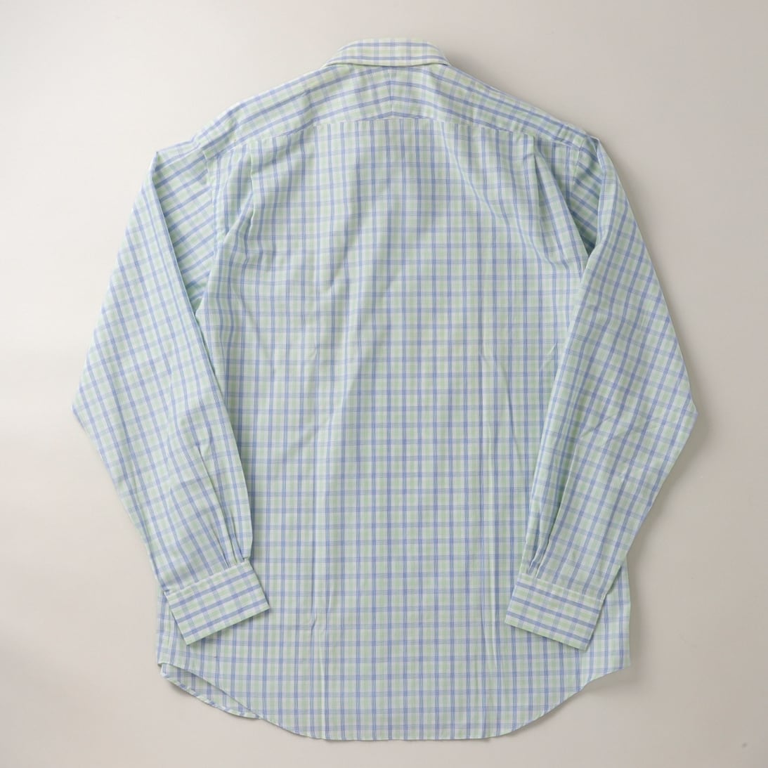 未使用】HERMES special cotton check shirt made in France dead