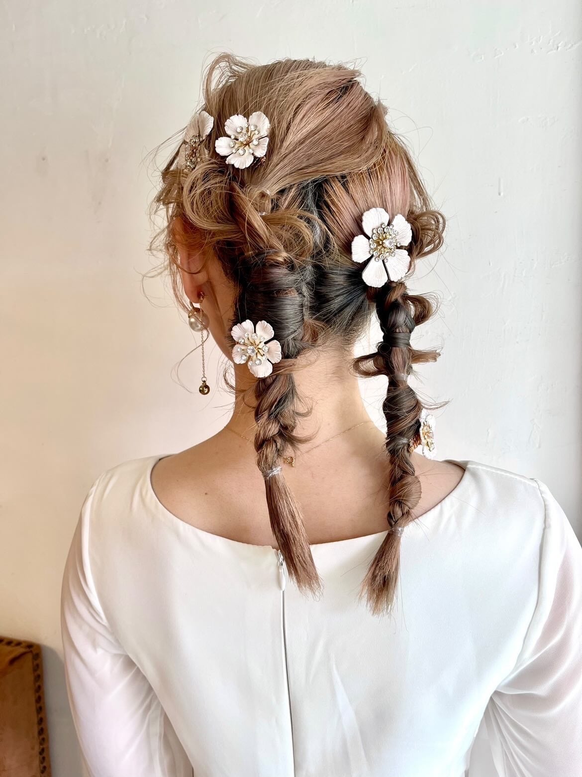 H-148 Flower Hair Comb 5点セット | ウェディング・ブライダル