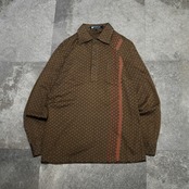 pattern polo shirt brown