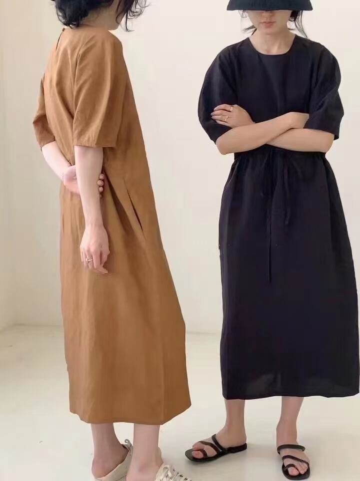 ウエストドロスト コットンワンピース   ASF-212010-1039