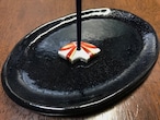 清水焼 香立て 扇面結び(Kyo-yaki&Kiyomizu-yaki Incense stand JAPANESE FUN)