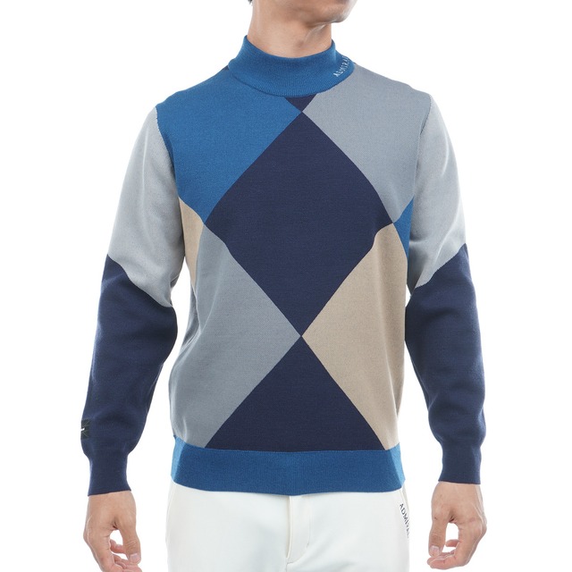 【Admiral GOLF】グラデーションボーダー クルーネックセーター