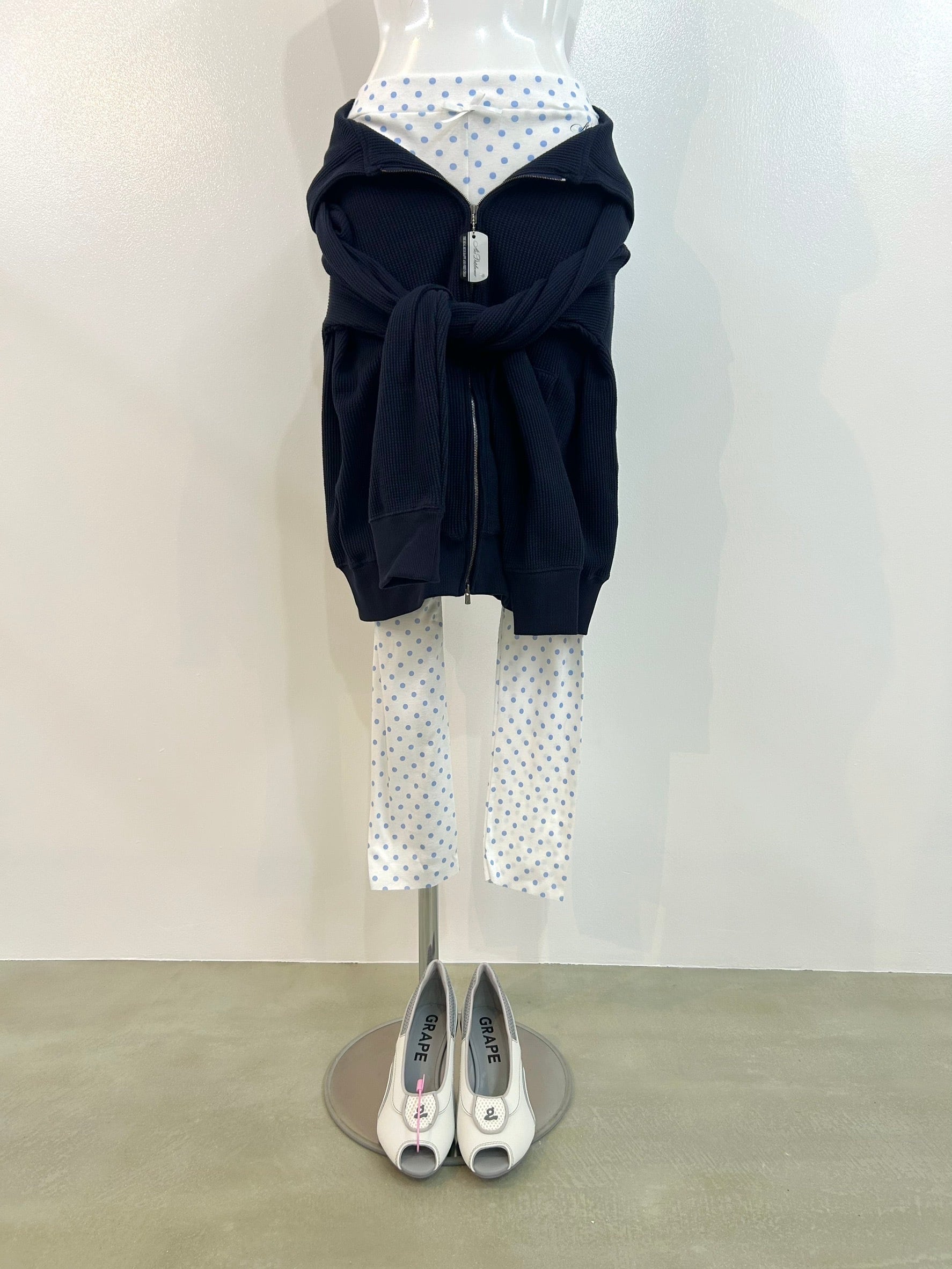 Ans Dotsloevner hoodie skirt / navy