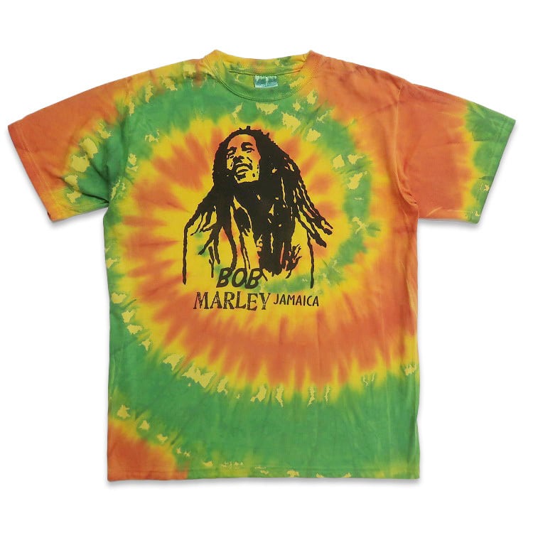 90S ヴィンテージ ボブマーリー タイダイ Tシャツ / BOB MARLEY 90s Bob Marley Tie-Dye Reggae Puffy Paint t-shirt Extra Large