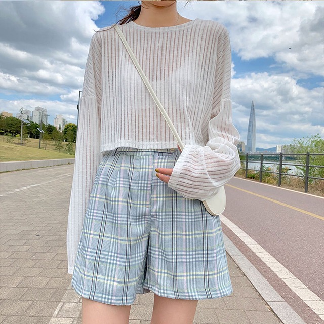 薄手Tシャツ レディーススプリングサマールーズショートトップス ロング 春物 夏物 萌量不足71097210074