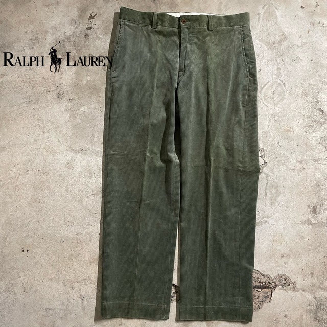 〖Polo Ralph Lauren〗90’s wide corduroy pants/ポロラルフローレン 90年代 ワイド コーデュロイ パンツ/lsize/#0712/osaka