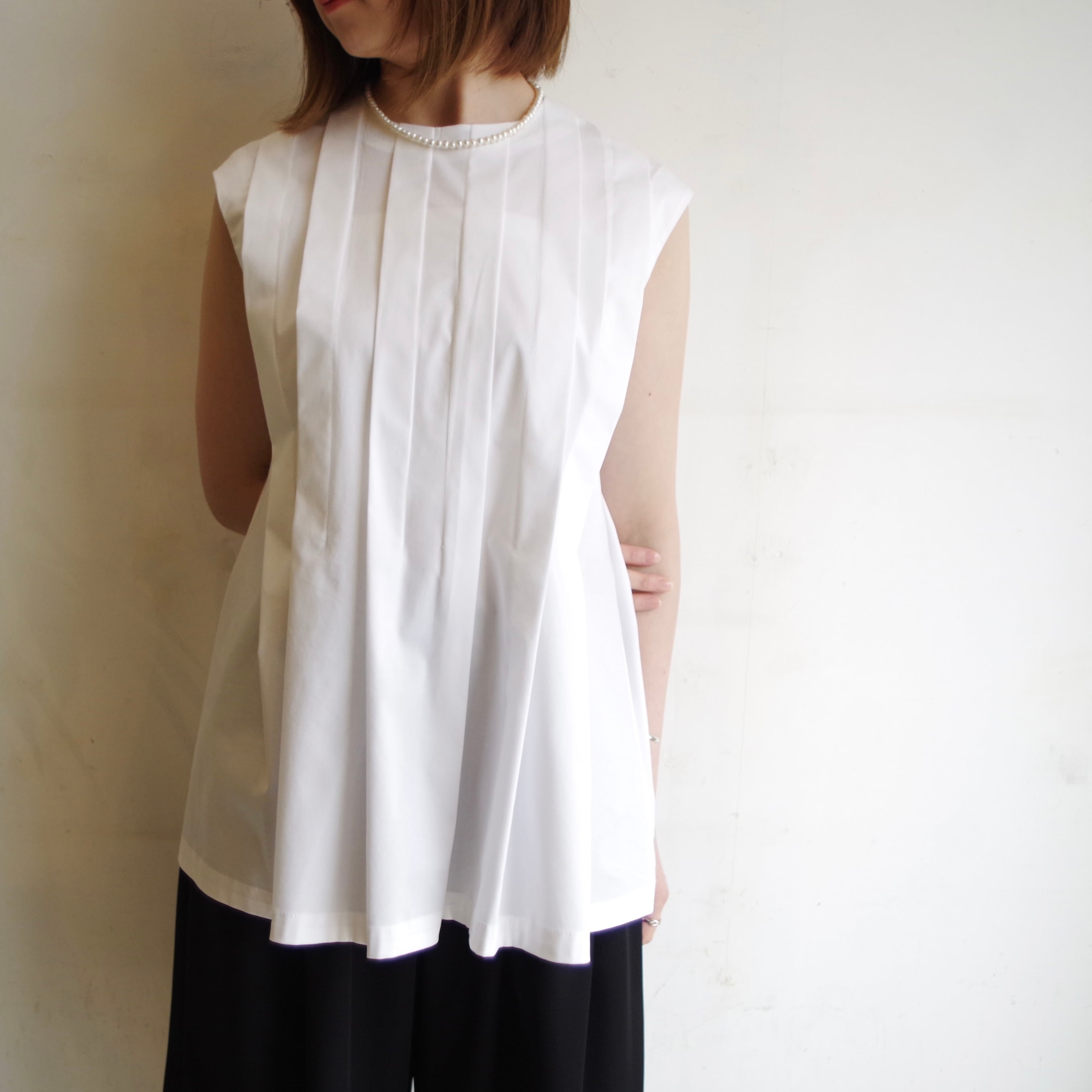 SINME ワイドタックノースリーブシャツ | 1F Store