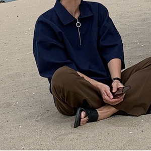 ハーフジップルーズTシャツ　MT0080440