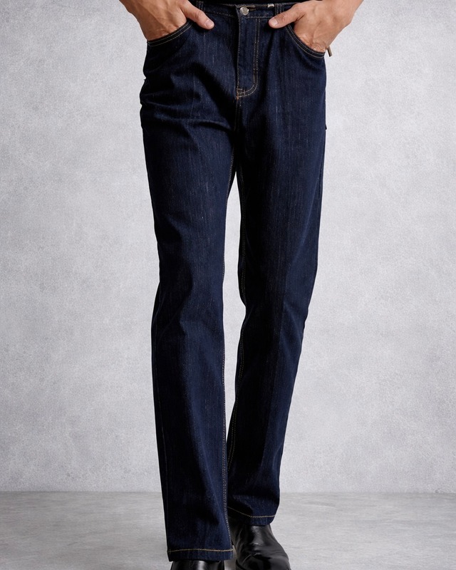 【快腰脚長】サイドゴム仕様テーパードデニムパンツ