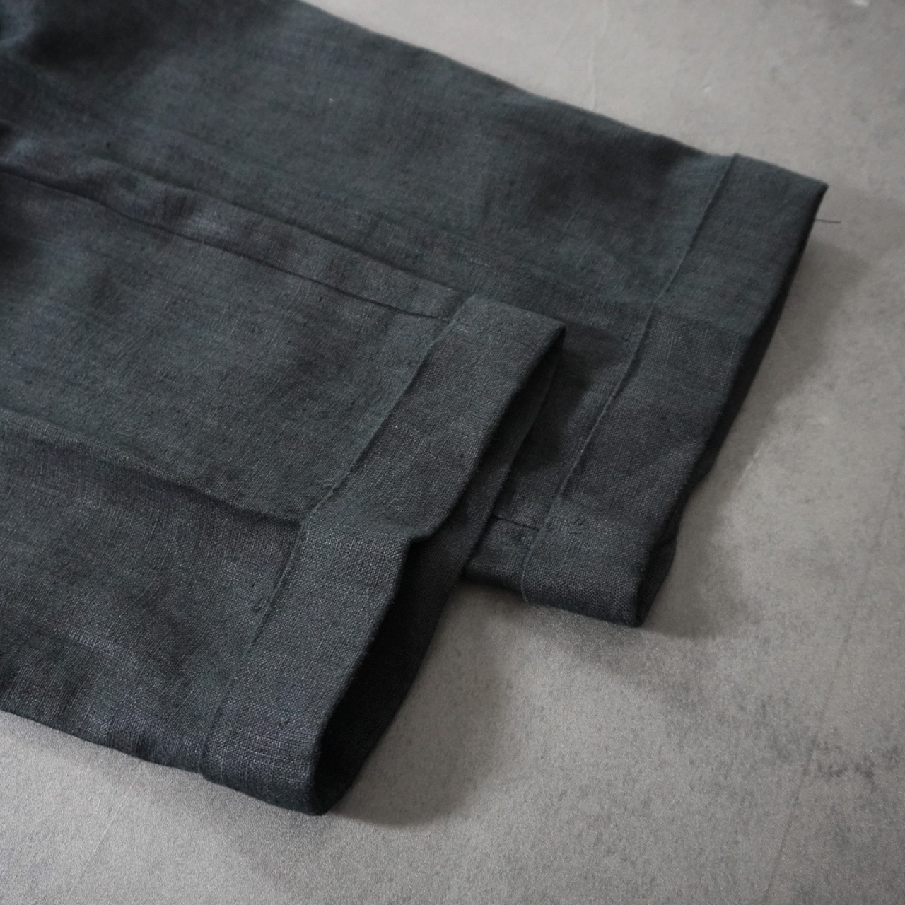 Polo by Ralph Lauren LINEN trousers BLACK W36L34 古着 - 13