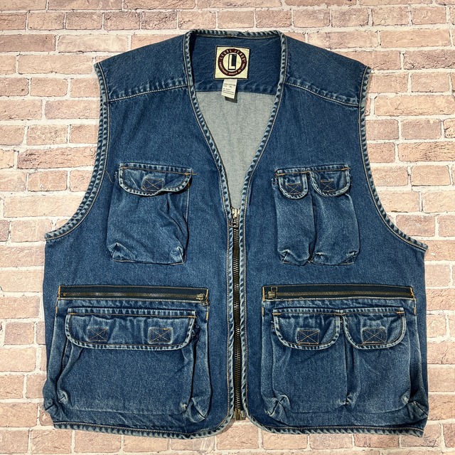 LEGAL JEANS MULTI POCKET DENIM HUNTING VEST OLD MODEL