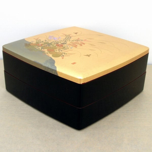 ゆうぜん・金沢・金箔漆器・二段重箱・No.150908-20・梱包サイズ ゆうぜん・金沢・金箔漆器・二段重箱・No.150908-20・梱包サイズ